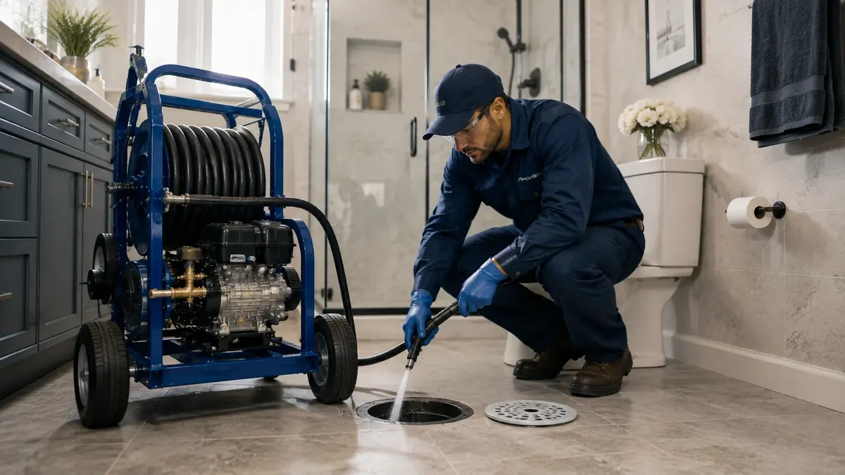 Bathroom Drain Hydro Jetting in La Honda