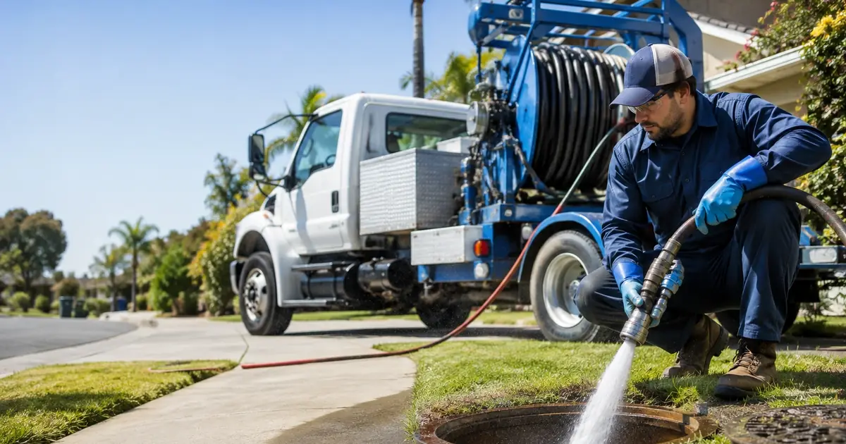 Hydro jet sewer cleaning La Honda