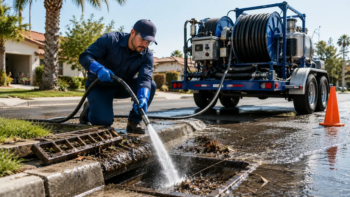 Storm Drain Hydro Jet Cleaning in La Honda